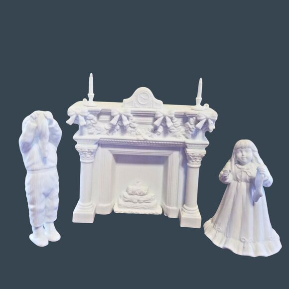 Depart 56 Decorating The Mantle Silhouette White 5 Pc Porcelain Cheryl Johnson - Picture 1 of 12